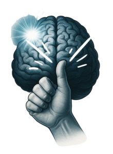 انقباض غیرارادی عضله شست پس از اعمال پالس مغناطیسی بر ناحیه حرکتی مغز در سال ۱۹۸۵ 